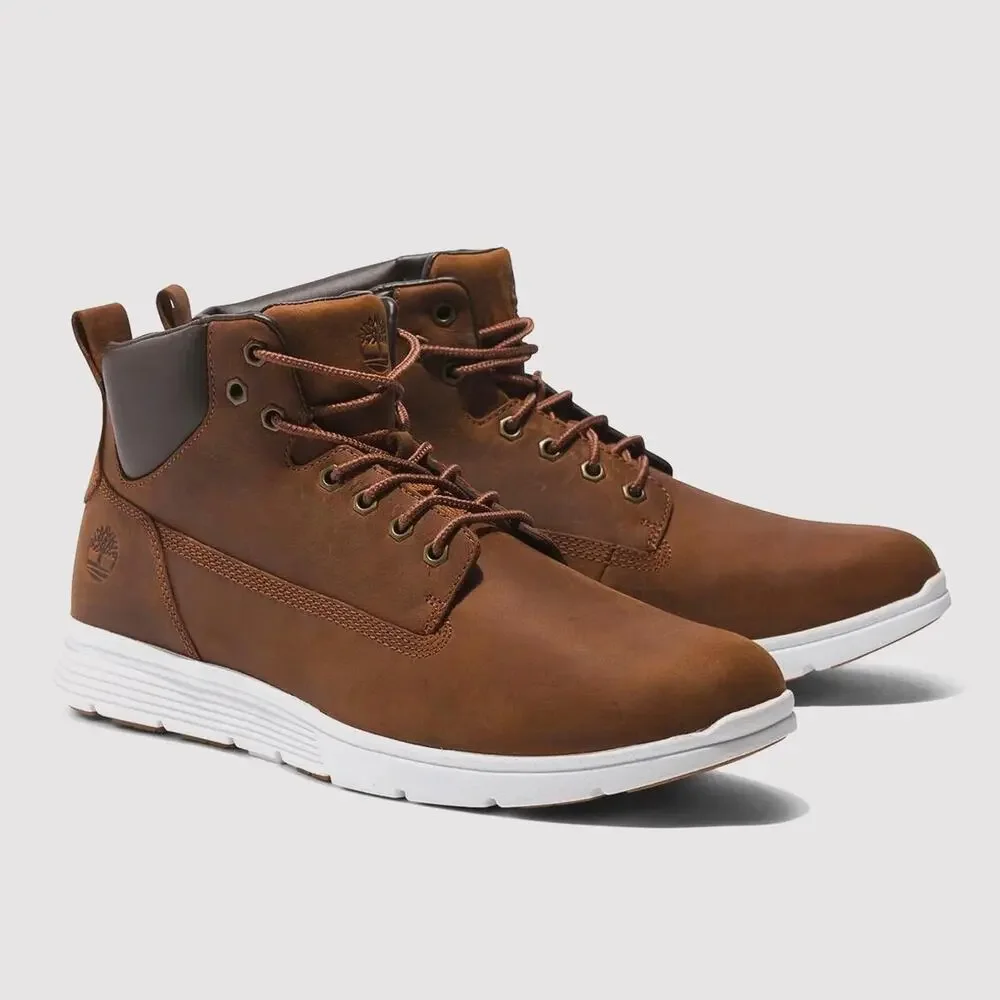 TIMBERLAND MEN'S 9 KILLINGTON MID LACE UP SNEAKER BOOT BROWN RUST FULL GRAIN NIB